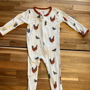 Kyte Baby Chicken Zippered Footie EUC